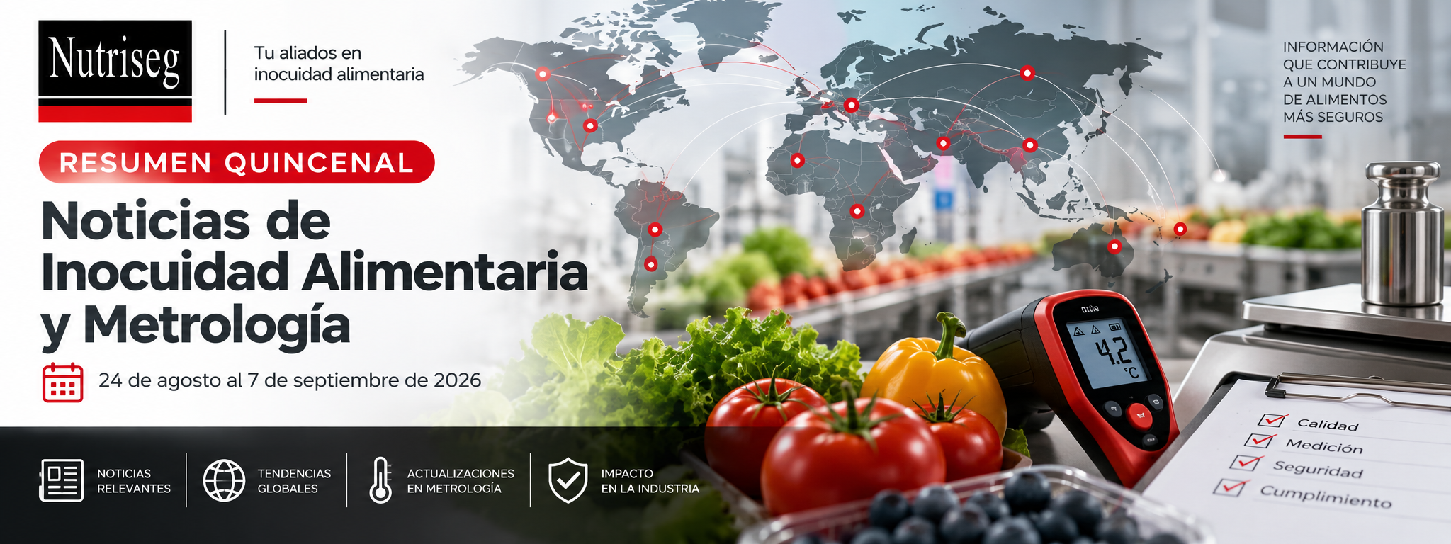 Resumen quincenal de noticias de inocuidad alimentaria y metrología