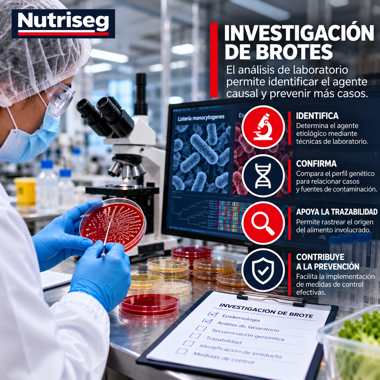 Investigación de brotes en laboratorio
