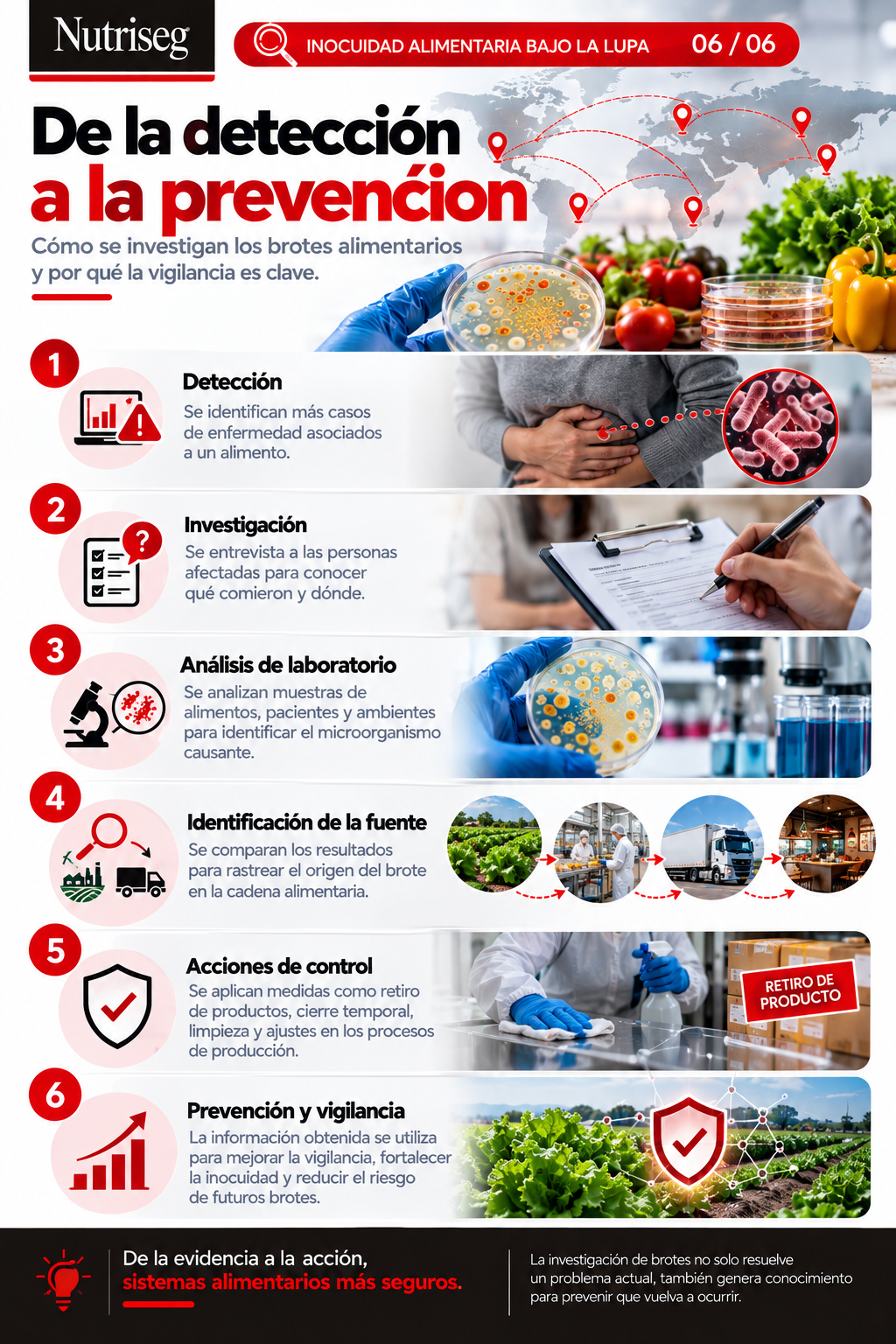 De la detección a la prevención: cómo se investigan los brotes alimentarios