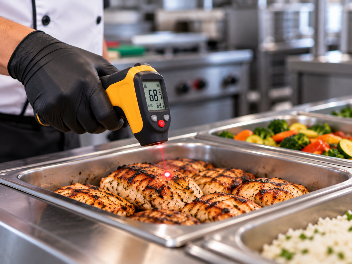Control de temperatura en una cocina industrial